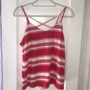 Red Criss cross top